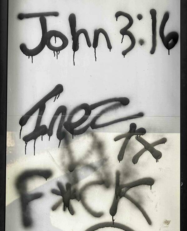 George Floyd Memorial graffiti